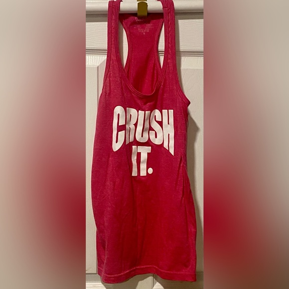 Bright Pink and White Crush It Tank Top - Picture 2 of 5